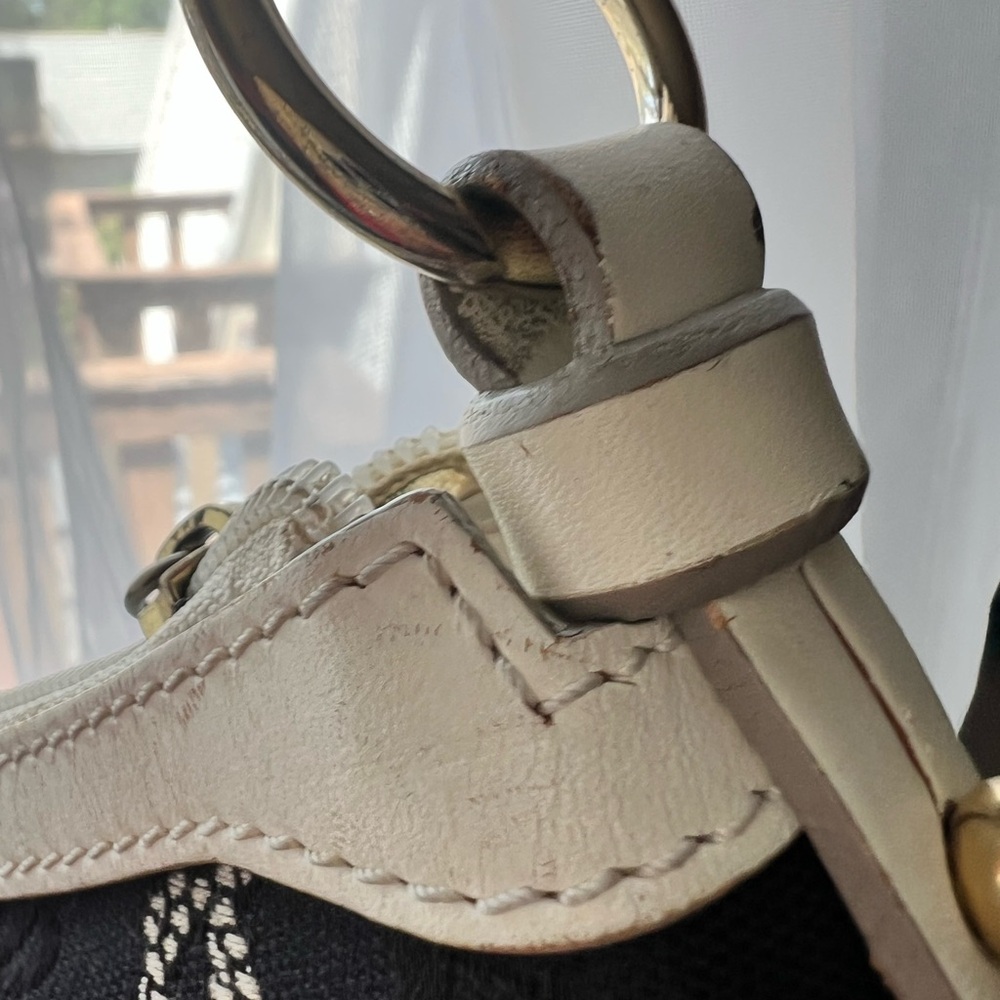 Dooney & Bourke Nautical Knot Bag in Black & Cream - Picture 14 of 15